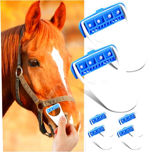 Lanties 6 Pcs Horse Clippers Grooming Razor Disposable Grooming Razor Fit for Horse and Pet, White