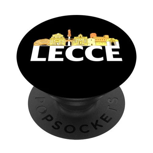 Italy Europe City Skylines Silhouette Outline Lecce Italy Europe City Skyline Silhouette Outline Sketch PopSockets Swappable PopGrip