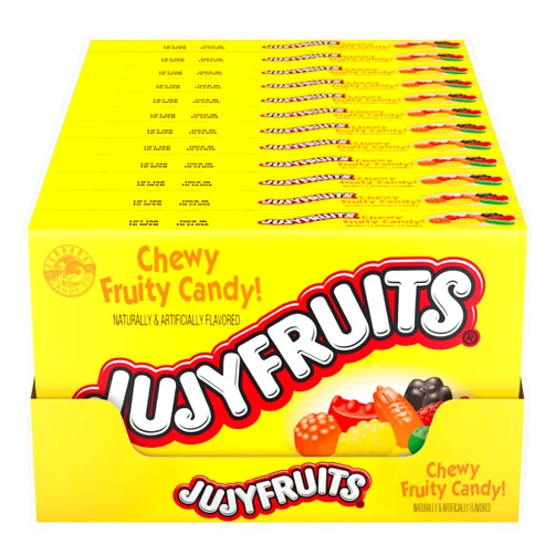 Wonka Jujyfruits Gummy candy, Assorted Gummy Candy, 5 Ounce Theater Candy Boxes (Pack of 12​)
