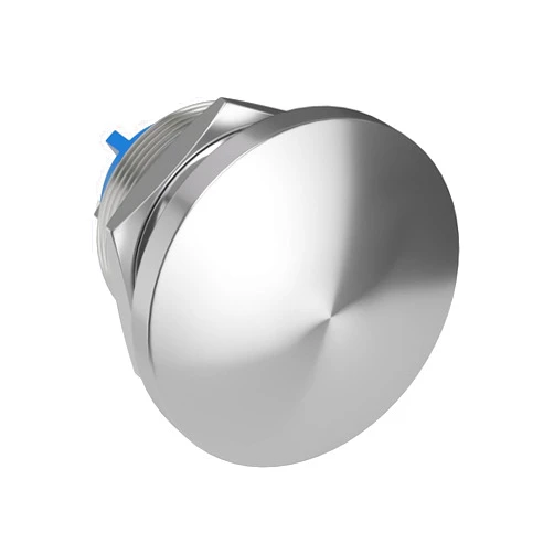 APIELE 22MM Momentary Push Button Switch Mushroom Head Push Button IP65 Waterproof 12V 24V 36 DC 110V 250V AC 5A SPST (22mm, Silver)