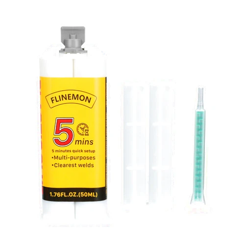 Flinemon Clear Epoxy Glue, 1.76 oz 5 Minute epoxy, Two Part Epoxy Resin Clear Transparent Liquid Glue for Plastic Metal PVC Ceramic Fiberglass Glue Fishing rods Wood Furniture Automotive (1)