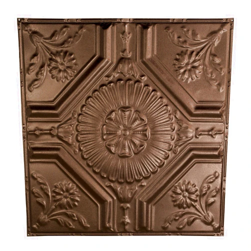 Great Lakes Tin Rochester Penny Vein Nail-Up Ceiling Tiles - Package of Five 2ft x 2ft Panels - Choose from 11 Styles - Perfect for DIY and Home Renovation Projects - Easy to Install