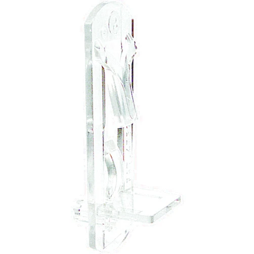 Prime-Line U 11301 Self-Locking Shelf Support Pegs, 5mm. Peg x 3/4 In. Shelf, Plastic (4 Pack), Clear
