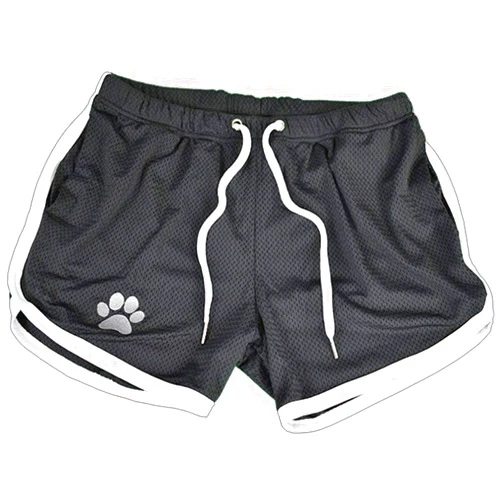 Tuduoms Men's Funny Dog Paw Print Gym Workout Shorts Sports Running Shorts Breathing Athletic Gym Mesh Shorts Jogging Short