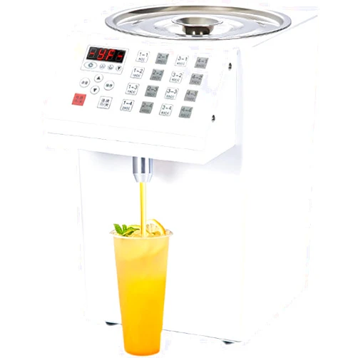 RKUVPAE Automatic Fructose Dispenser, 8L Sugar Syrup Dispenser Coffee Syrup Dispenser Pump Bubble Tea Machine Fructose Quantitative Machine, Used in Ice Shops, Milk Tea Shops, Coffee Shops, Etc