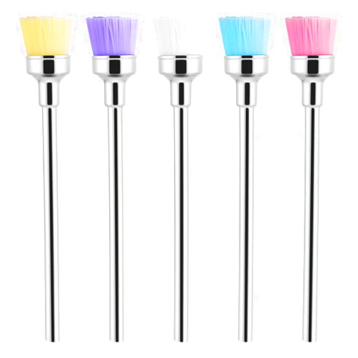 Alrhso 5 Pcs Nail Bit Brush Cuticle Clean up Drill Bit Brush Nail Drill Bits, Nails Dust Brushes 3/32” Remove Drilling Dusts Remover Nails Art Tool