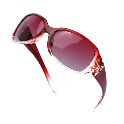 LVIOE Polarized Sunglasses for Women, Fashion Butterfly Decoration Driving Fishing-99.99% UV Protection