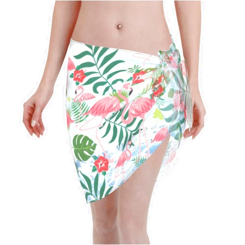 Wizfuyq Yellow Rubber Duck Beach Sarong Womens Swimsuit Wrap Cover Up Pareo Sheer Chiffon Summer Bikini Wraps