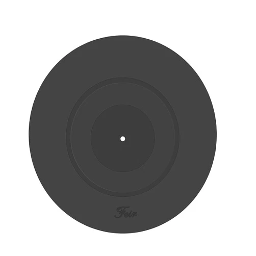 Feir Turntable Platter Mat Black Rubber Silicone Design for Universal to All LP Vinyl Record Players