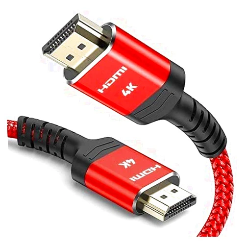 Highwings 4K HDMI Cable 6FT, 2.0 High Speed 18Gbps HDMI Braided Cord-Supports (4K 60Hz HDR,Video 4K 2160p 1080p 3D HDCP 2.2 ARC-Compatible with Ethernet PS4/3 4K Projector Game Monitor ect,Red