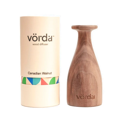 Vorda Handcrafted Canadian Walnut Wood Diffuser (Large), Made from Canadian Walnut, Natural and Safe, No Cords, No Plugs, No Electricity Needed, Flameless and Quiet, Convenient