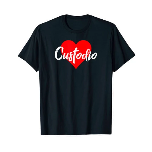 Cool Nombre Personalizado Amor Corazón Tees Amo a Custodio Primer Nombre Yo Corazón T-Shirt