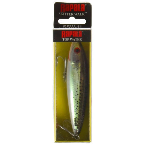 Rapala Saltwater Skitter Walk 11 Fishing lure, 4.375-Inch, Holographic Silver