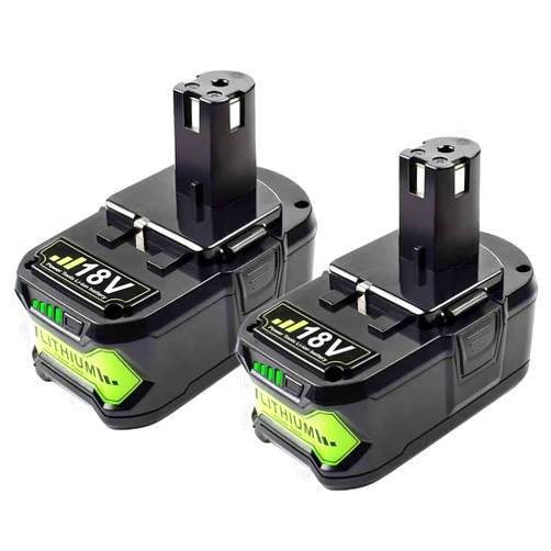 POWTREE 7.0Ah 18V 2Pack Replacement for Ryobi 18V Battery ONE+ Plus Li-ion P108 P102 P103 P104 P105 P107 P109 P122 PBP005 RB18L50 Cordless Power Tools with LED Indicator