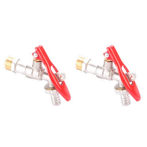 Eujgoov 2PCS Metal Draft Faucet,Brass Draft Beer Tap Faucet Lock for Kegerators Brass 1/2 Thread Water Tap Lockable Faucet Home Outdoor Garden Tool Garden Outdoor Brass Faucet