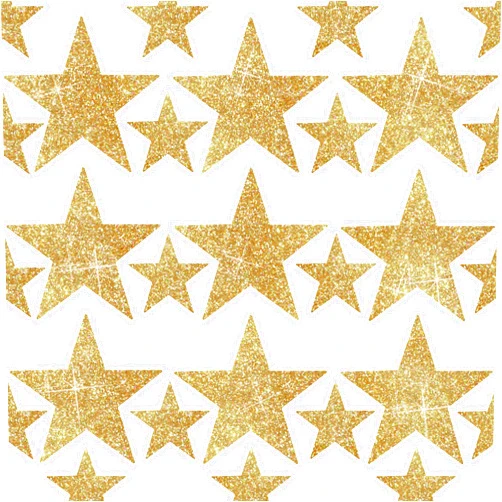 Buiory 63 PCS Removable DIY Gold Glitter Stars Wall Decals Vinyl Sparkle Star Wall Sticker Peel and Stick Art Decor Murals for Children Baby Room Girls Bedroom Nursery Weeding Teens Playroom Door