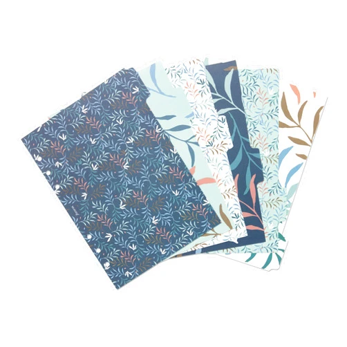 Filofax Organizer Accessory, A5 Size, Botanical Collection, Organizer Dividers with Tabs, Set of Six (B132811)