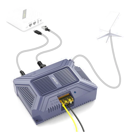 EDUP LOVE EDUP Starlink PoE Injector,180W 5-in-1 GigE Passive & ESD Protection for Starlink Dishy V2, 1000Mbps Starlink Ethernet Adapter with USB & Type-C Power Output for Starlink Standard Actuated (Gen 2)