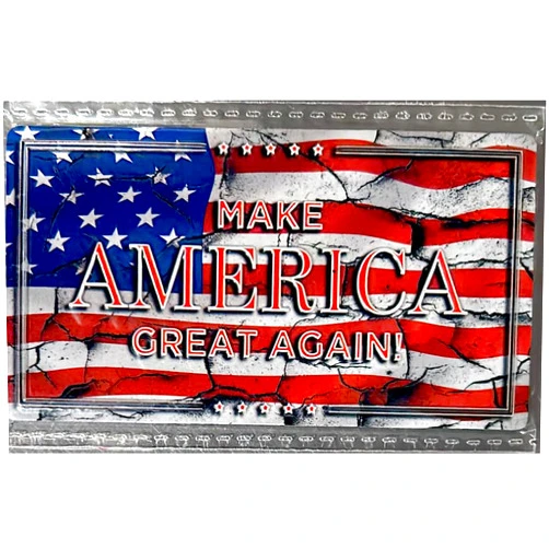 Generic DINOSLAND Magnet Fridge Decor for Refrigerator, Home Decor for Kitchen, Office, MAGA Trump 2024, Make America Great Again (American Flag)