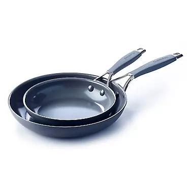 GreenPan York Hard Anodized Healthy Ceramic Nonstick Gray Frying Pan/Skillet Set, 8
