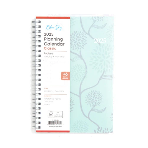 Blue Sky 2025 Weekly and Monthly Planner Calendar, January 2025 - December 2025, 5