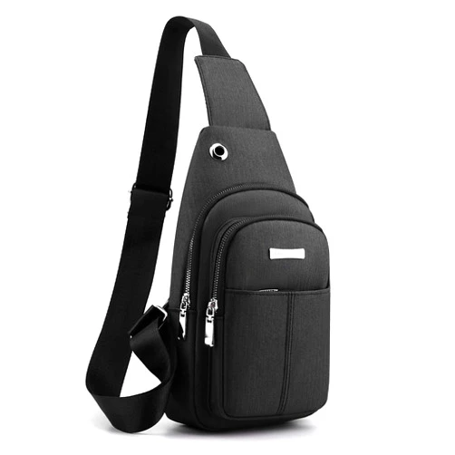 Seoky Rop Sling Bag for Men Women Crossbody Waterproof Travel Chest Bags Sling Backpack for Walking Hiking Black