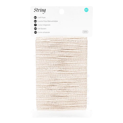 KINGLAKE Cotton Twine String 2mm Natural White Butchers Twine for Cooking Food Safe 164 Feet Bakers String for Cooking Meat, Baking, Crafts, Gift Wrapping, Home Decor