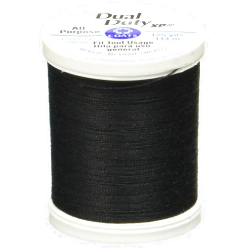 Coats Thread & Zippers Dual Duty XP General Purpose Thread, 125-Yard, Black