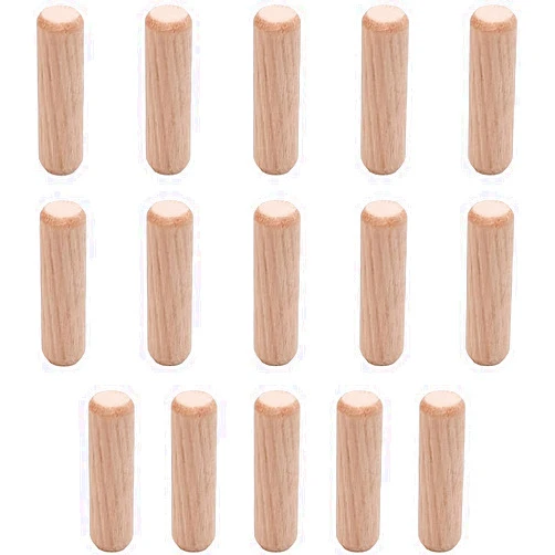 Utoolmart Wooden Dowel Pins Wood Kiln Dried Fluted Beveled Hardwood Twill Dowel Pin for Furniture DIY Projects Shelves, 0.31