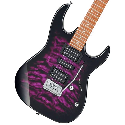 Ibanez GRX 6 String Solid-Body Electric Guitar, Right, Transparent Violet Sunburst, Full (GRX70QATVT)