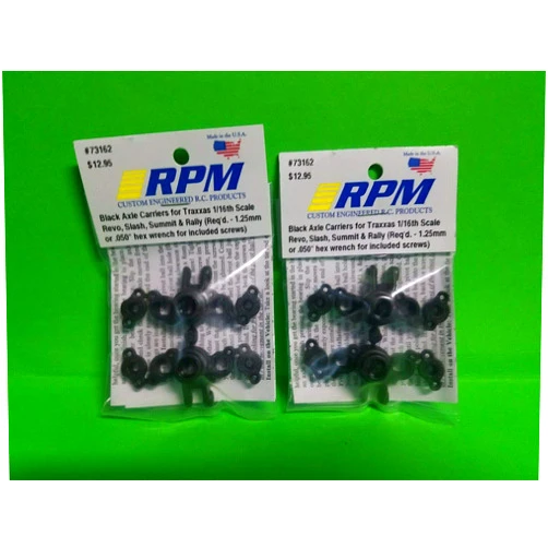 RPMPRODUCTS 2 RPM 73162 Black Axle Carriers for Traxxas 1/16 E-Revo, Slash, Summit 4x4 VXL Includes CHICAGOLAND RC Coupon