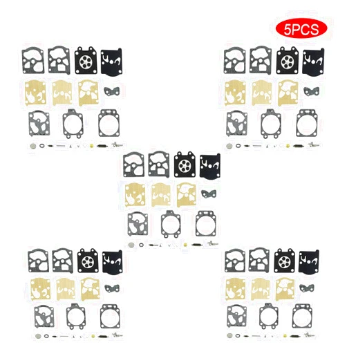 FLYPIG Carburetor Diaphragm Gasket Rebuild Repair Kit for WA WT Walbro K20-WAT K20WAT Echo Homelite Husqvarna Stihl MS210 230 240 250 260 Chainsaw Trimmer 1118 007 1066 1120 007 1064 Pack of 5