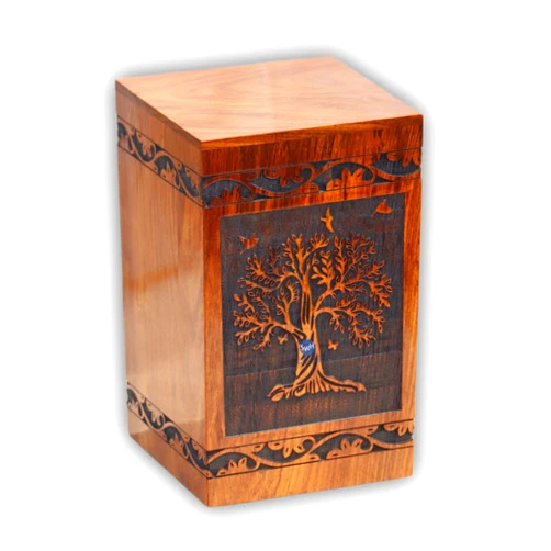 Generic Tree of Life Urns for Ashes Adult Male/Female | Wooden Cremation Urns for Human Ashes | Decorative Urns | Funeral Urns | Handamde UrnLarge 210.00 Cubic Inches with Bottom Opening Systems