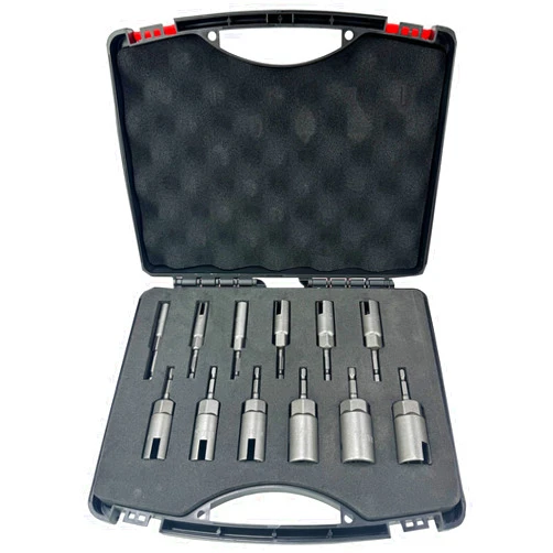 TR TOOLROCK Wing Nut Driver 12pcs, 1/4” Hex Shank Wing Nut Driver Bit Socket Wrenches Tools Set, with EVA Storage for Wing Nuts, Hex Bolts, Butterfly Nuts, C Hooks, Eye Bolts and Wire Twisting