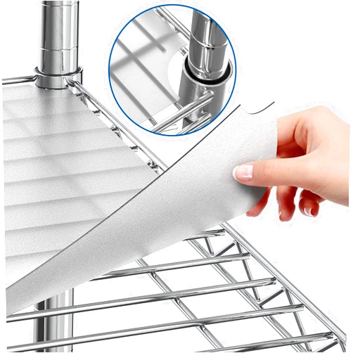 Sterling Shelf Liners Shelf Liners for Wire Shelf System: Set of 5 in Clear: 12 x 22 inch: Plastic Wire Shelving Shelf Mats
