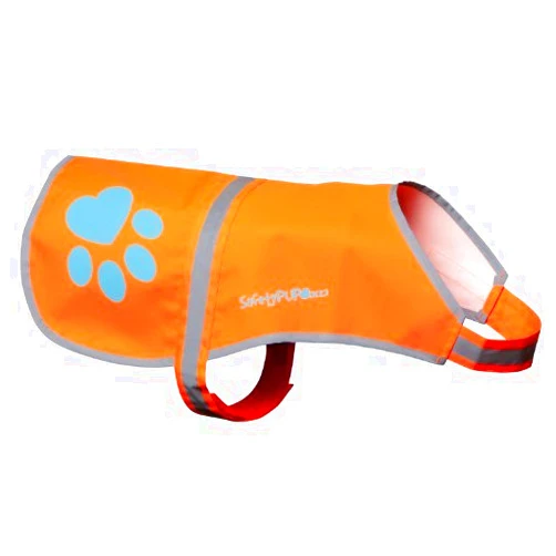 SafetyPUP XD Reflective Dog Vest. Hi-Visibility, Fluorescent Blaze Orange Dog Vest Helps Protect Your Best Friend. Safeguard Your PUP from Motorists & Hunting Accidents, On or Off Leash. (Med)