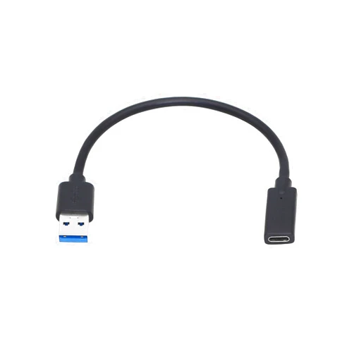 CERRXIAN USB 3.0 Type A Male to USB 3.0 Type C Female Gold Plated Connector Converter Adapter (Black) (15cm)