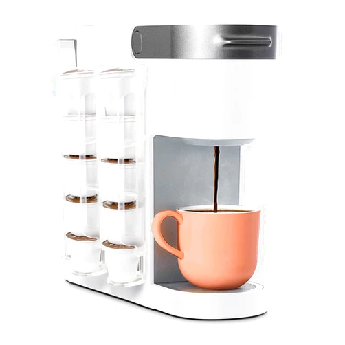 SUNGRACE K Cup Coffee Pod Holder for Keurig K-cup Coffee, Side Mount Storage Organizer, Perfect for Small Counters ( Transparent, 2 Pack for 10 K Cups)