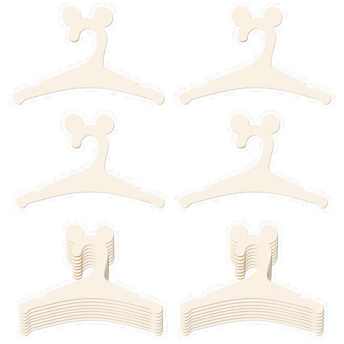 Hongma 20 Packs Wooden Baby Hangers for Baby Clothes, Cute Mouse Ears Wood Newborn Baby Girl Boy Hangers for Nursery 9 Inch Kids Toddlers Children Infant Hangers for Baby Shower Crate Closet Clothing Storage