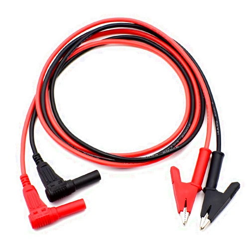 Zhenyu 14 Gauge Multimeter Test Leads Right Angle Banana Plug to Alligator Clip Heavy Duty Silicone Wire for Electrical Testing 6 Feet