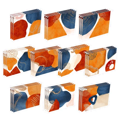 Janmini 30 Pcs Boho Decorative Hanging Folders, Including Adjustable Tabs and Inserts, Letter Size Hanging File Cabinet Office Supplies Pretty File Folder Organizers for School Office Home