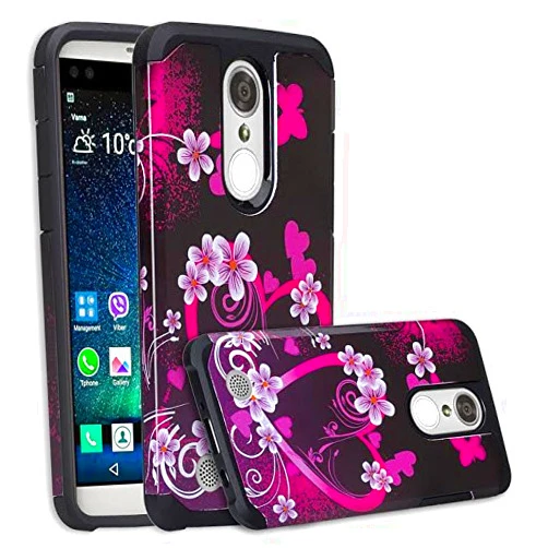 Galaxy Wireless Compatible for LG Rebel 3 LTE (L157BL)/Aristo 2 Case (X210)/Tribute Dynasty (SP200)/K8 2018 Protective Case Cover - Hot Pink Heart