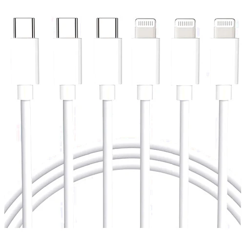 Mitesbony Lightning Cable [MFi Certified] 3Pack 6FT iPhone Fast Charger Cable Power Delivery Type C Charging Cord Compatible with iPhone 14 13 13 Pro Max 12 12 Pro Max 11 XS XR X 8 iPad,White