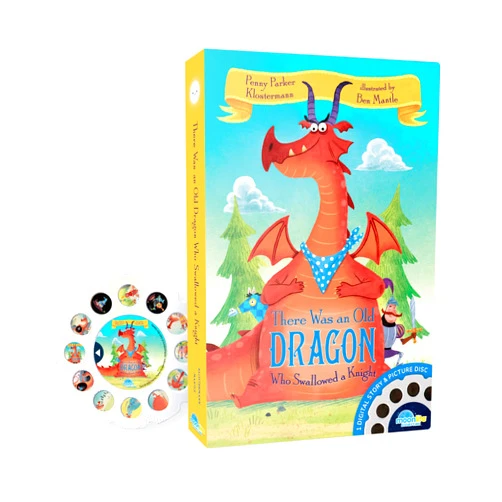 Moonlite Storytime There was an Old Dragon Who Swallowed a Knight Storybook Reel, A Magical Way to Read Together, Digital Story for Projector, Fun Sound Effects, Learning Gifts, Kids Ages 1 and Up