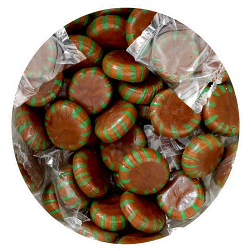 THE HAMPTON CANDY COMPANY Chocolate Starlight Mints Candy, 1 Pound Bulk Candy (Approx. 75 pcs.), Individually Wrapped Choco Starlights
