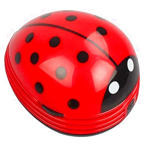 E ECSEM Cute Portable Cartoon Mini Desktop Vacuum Cleaner Table Dust Crumb Sweeper(Red#002)