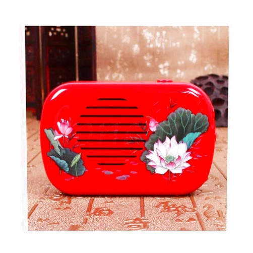 Ximimark Mini Lotus Buddhist Buddha Pray Music Machine with 22 Buddha Songs Incantation,Red