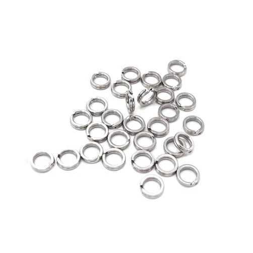 SENYUBBY Heavy Duty Stainless Steel Split Rings Double Fishing Lure Rings,6 Sizes 5.2-10.3mm Split Rings,40-200LB