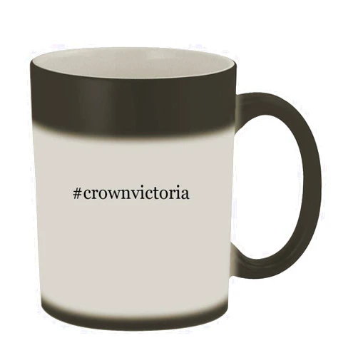 Knick Knack Gifts #crownvictoria - 11oz Hashtag Magic Color Changing Mug, Matte Black