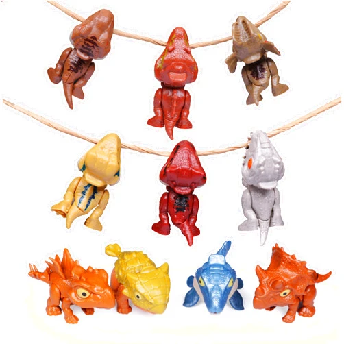 Totatatree 10Pcs Finger Biting Dinosaur,Dinosaur Collectible Toy with Movable Joints and Head,Finger Dinosaur & Animal Set for 3 4 5 YO Kids Birthday (Dino_A)